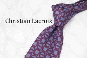 【美品】Christian Lacroix クリスチャンラクロア A-283 ブランド ネクタイ 良品 古着 卸 USED オールド SILK