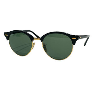 中古A/美品 Ray-Ban レイバン サングラス CLUBROUND RB4246 コンビ フレーム ラウンド メンズ ブラック 20470928