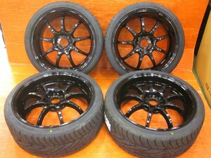 Y4】WORK エモーション EMOTION D9R ブラック 19インチ 8.5J +45 PCD114.3 5H NITTO NEOテクGEN 245/35R19(新品) WRX STI/WRX S4など☆