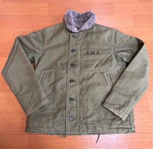 A.W.A デッキジャケット　N1 カラーOLIVE サイズ40(実寸メンズ S相当) ミリタリー 