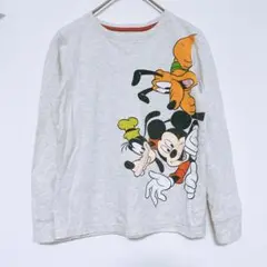 ディズニー　ミッキー　長袖Tシャツ　１２２　プルート　グーフィー　プリントT　秋