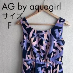 AG by aquagirl ワンピース ノースリーブ プリント柄 カジュアル