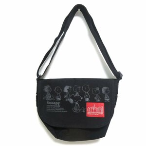 美品 Manhattan Portage×PEANUTS マンハッタンポーテージ スヌーピー コラボ ショルダーバッグ メッセンジャーバッグ ブラック