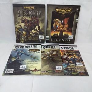 03939 【中古】 WARMACHINE 雑誌 NO QUARTER MAGAZINE 3冊 + 書籍 SUPERIORITY + 書籍 LEGENDS セット 英語版 English ver. ウォーマシン