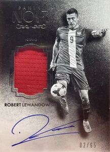 2016/17 Panini Noir patch auto Poland Robert Lewandowski /65 レバンドフスキ サイン