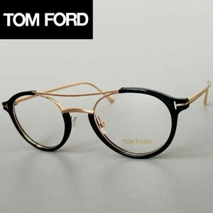 【1円スタート】メガネ トムフォード■TOM FORD■メンズ ボストン ツーブリッジ レディース ブラック ゴールド メタル おしゃれ 黒 金