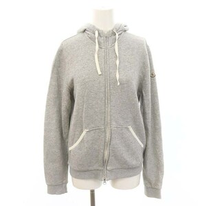 モンクレール MONCLER MAGLIA CARDIGAN パーカー ジャケット ジップアップ コットン L グレー /NR ■OS レディース