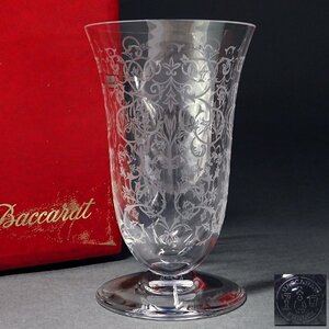 侍◆【Baccarat バカラ】クリスタルガラス アシッドエッチング装飾『Erna エルナ』フラワーベース ボックス付 14