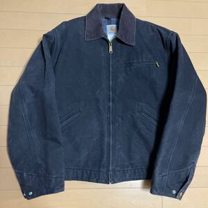 90s carhartt デトロイトジャケット USA製 ヴィンテージ ビンテージ カーハート ダック ブラック サイズ 44 XL 80s アメリカ製 