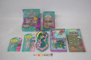 【1-66】 Polly Pocket ポーリーポケット まとめ ポーリータウン キラキラマーメイド スライダープール 未開封品有 玩具 おもちゃ ホビー