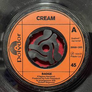 ◆UK7”s!◆CREAM◆BADGE◆