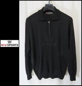 ■■＜美品＞＜ミエコウエサコ/M・U・ SPORTS＞ZIPUP ポロ Knit セーター＜48＞■■