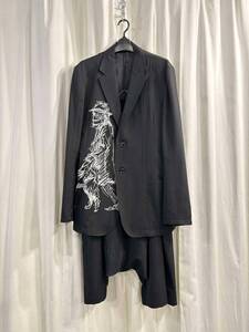 2016SS yohji yamamoto pour homme スカルプリント セットアップ（HO-J13-101ST）