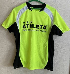 372☆送料無料☆ATHLETA　アスレタ☆半袖プラシャツ　蛍光イエロー　未使用品 サイズＭくらい　タグなし