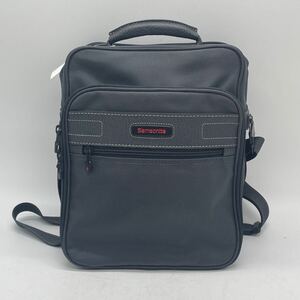 ⑥BN2596□Samsonite サムソナイト 2WAY ショルダーバッグ 斜め掛け トート ビジネス 出張 機内 グレー