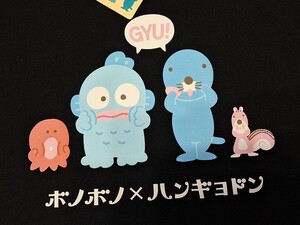 新品タグ付き　ボノボノハンギョドン　コラボ半袖Ｔシャツ　メンズＬ　レディースＬＬ　サンリオ　