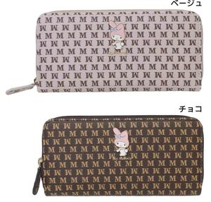 サンリオ マイメロディ　キャラ 財布 長財布 ラウンドファスナー 合皮