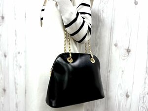 極美品 CELINE セリーヌ ショルダーバッグ バッグ レザー 黒 77843