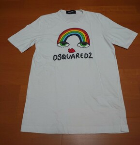 DSQUARED2 レディース虹Tシャツ　S白