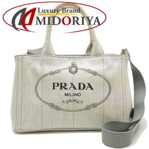 PRADA プラダ カナパ 1BG439 トートバッグ 2WAY デニム BIANCO/252342【中古】