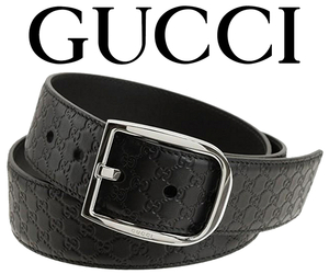 即決 正規品 グッチ GUCCI マイクロ グッチ GG シマ レザー 本革 ベルト サイズ85 ゆうパック送料無料