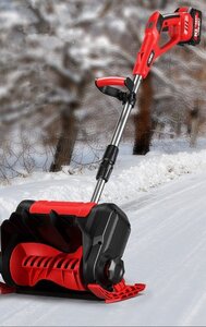 品質保証*電動除雪機 充電式 コードレス 雪かき スコップ バッテリー*2 家庭用 マキタバッテリー対応 除雪幅30cm 折りたたみ 小型 軽量