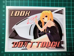 日本の女の子 防犯　 痛車　アニメデザイン　japan ステッカー　 転写シール