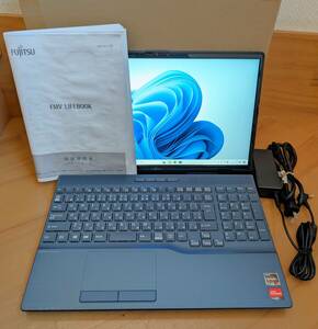 【Used】富士通 FMV LIFEBOOK AH55/F3 FMVA55F3LC Ryzen 7 5700U/メモリ 16GB/SSD 256GB/ブルーレイ/15.6型 光沢/Win11/office 21年製