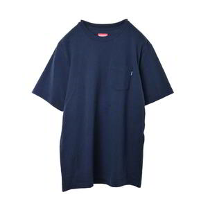 Supreme 胸ポケット Tシャツ M ネイビー シュプリーム KL4BQACS47