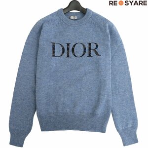 新品同様 Dior × Peter Doig ディオールオム × ピータードイグ 2021AW 143M657AT296 ロゴ ニット クルーネック セーター トップス 46482