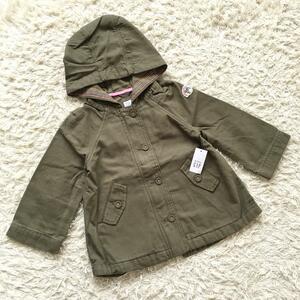 新品 未使用 baby Gap ベビーギャップ モッズ風 ジャケット コート 100cm カーキ 秋物 ジャンパー ガールズ H&M 系 レインボー