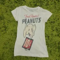 メイドユールック プリントTシャツ PEANUTS ゾウ プリント y2k