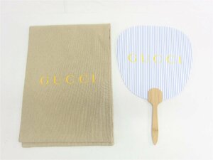 GUCCI グッチ うちわ 団扇 ノベルティ カバー付き ∠UP358