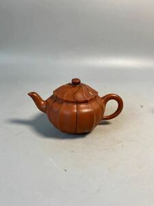 旧家蔵出 清時代 陶磁器 朱泥 紫泥 急須 唐物 時代物 茶壷 煎茶道具 孟臣 中国宜興 紫砂 白泥