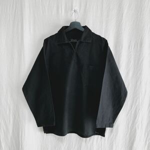 フランス ヴィンテージ フィッシャーマン スモックジャケット ブラック シャツ フレンチワーク ワークジャケット