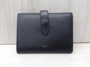 セリーヌ　CELINE S-FG-0262／二つ折り財布　黒