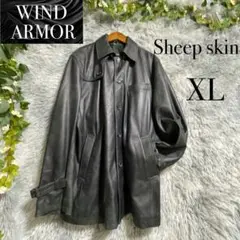 【即日発送】WIND ARMOR シープスキン レザージャケット XL 黒