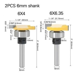 Mz112★お得な2本セット！★6ｍｍシャンクルータービット 2本セット★円形溝の加工などに有用★木工用フライスカッター