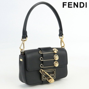 6/16はさらに+11倍 中古 フェンディ ショルダー レディース ブランド FENDI FENDACE ミニ バケット レザー 8BS066 AJT6 F0KUR ブラック