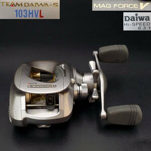 【宝蔵】TEAM DAIWA-S ダイワ ベイトリール 103HVL MAG FORCE V Hi-SPEED 6.3:1 釣り具 釣り用品 動作未確認 取扱説明書 外箱付