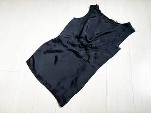 AD2001 COMME des GARCONS コムデギャルソン ノースリーブシャツ サイトジップ カットオフ 紺 00’s RARE JAPANESE LABEL RAYON SHIRTS △7