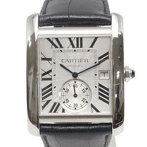 カルティエ Cartier タンクMC W5330003 メンズ オートマ SS シルバー文字盤