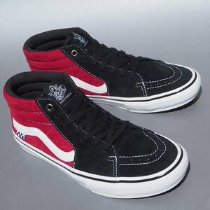 美品!! US 10 / 28cm VANS JEFF GROSSO SKATE GROSSO MID 黒ｘ赤 USA企画 sk8 pro ジェフ グロッソ