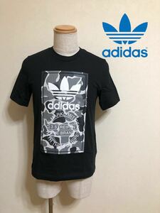 【新品】 adidas originals CAMO LABEL TEE アディダス オリジナルス カモフラージュ ラベル Tシャツ トップス サイズS 半袖 黒 DH4769