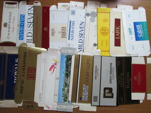 タバコ 化粧箱　大量 一括で　昭和40年代頃～　外国煙草　観光タバコ　輸出用　旅行土産　パッケージ　昭和レトロ　煙草資料　ラベル