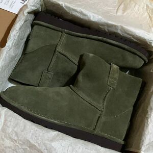 送料無料 UGG unlined mini アグ ブーツ カーキ グリーン 23 cm レディース ウィメンズ ガールズ