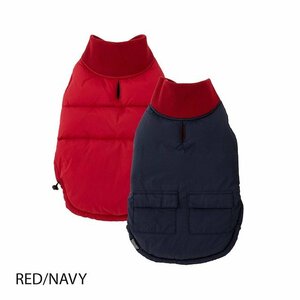 【XLサイズ】MANDARINE BROTHERS マンダリンブラザーズ リバーシブルダウンベスト レッド ネイビー 防寒 犬用 REVERSIBLE DOWN VEST