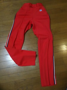 貴重なデッドストック★80s　昭和レトロ★旧ロゴ　新品　MIZUNO ミズノ　センタープレス　スラックスジャージパンツ　サイズＬ　