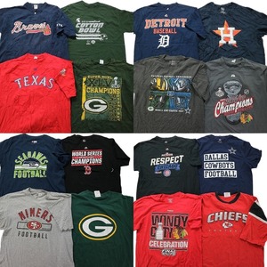 古着卸 まとめ売り プロチーム 半袖Tシャツ 16枚セット (メンズ L /XL ) NFL NHL MLB パッカーズ アストロズ MT3776 1円スタート