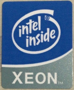 ■新品・未使用 ■10枚セット 【intel inside XEON】エンブレムシール【19*24㎜】送料無料・追跡サービス付き☆P067